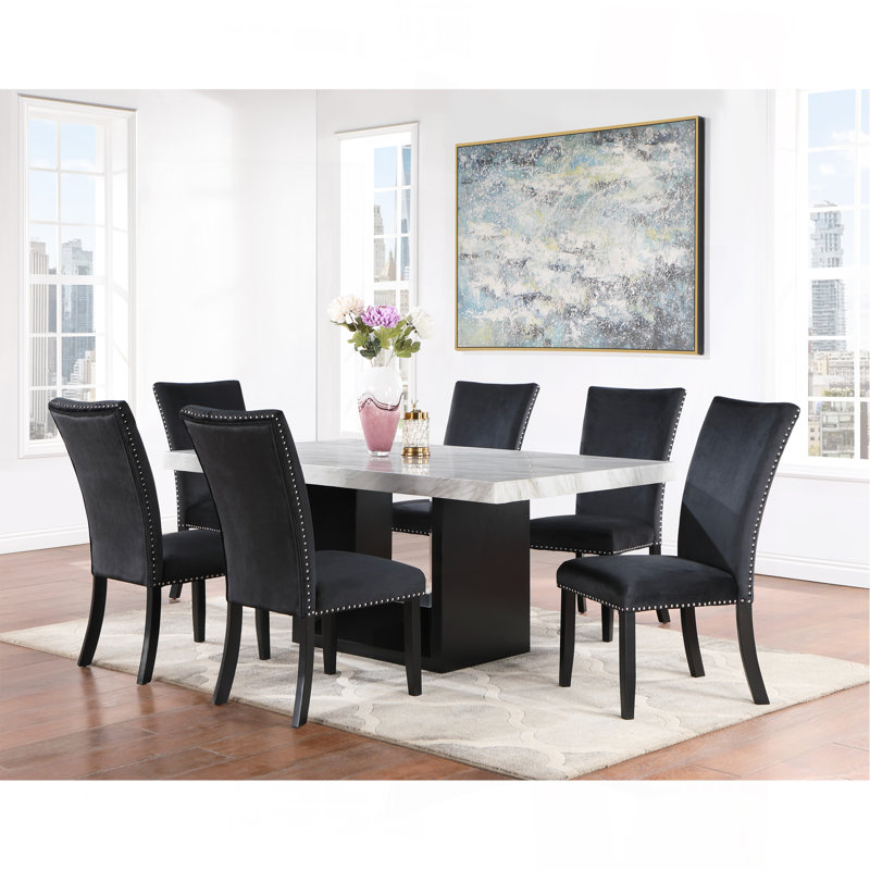 Sheena 5Pc Dining Table Set Black