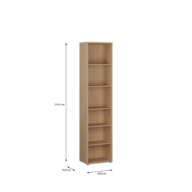 Alice Springs Bookcase, (5 Shelves) 214.3cm.H x 214.3cm.W x 214.3cm.D, Brown