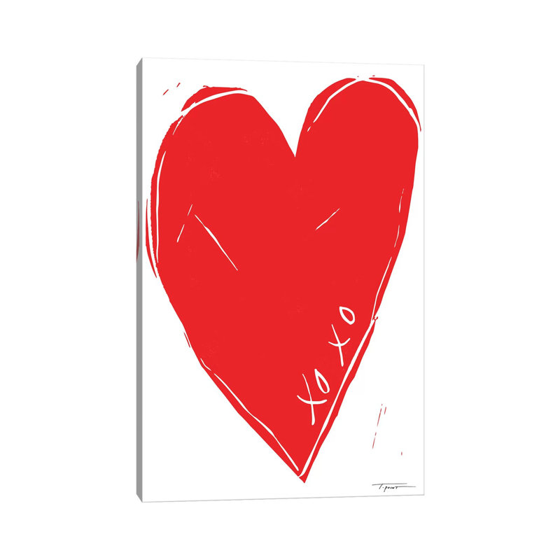 XOXO Heart by Statement Goods - Gallery-Wrapped Canvas Giclée on Canvas, Canvas, 30.48 cm H x 45.72 cm W