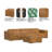 Rex Modular Sofa and Ottoman Set 122-inch-wide 3-Seater Leather Couch and Matching 34-inch-wide Table Ottoman for Living Room-98738248