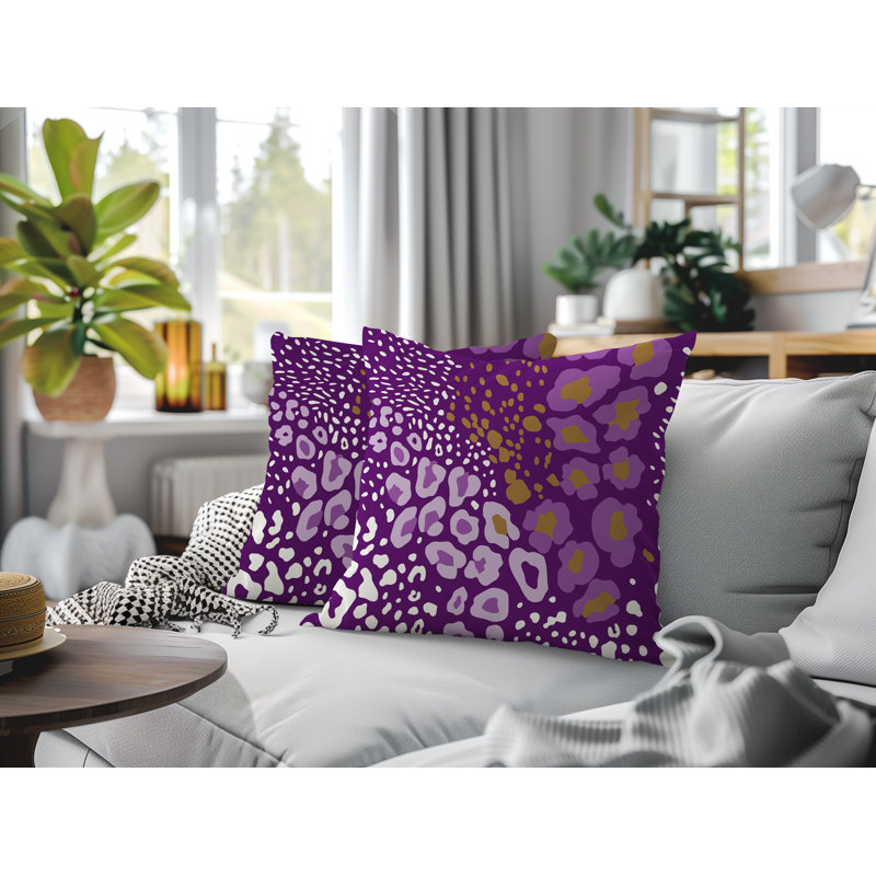 Oreiller réversible intérieur / extérieur Ashly, 18x18, Purple
