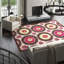 Suzani Wool Ikat Area Rug in Green/Ivory/Chocolate-64095129