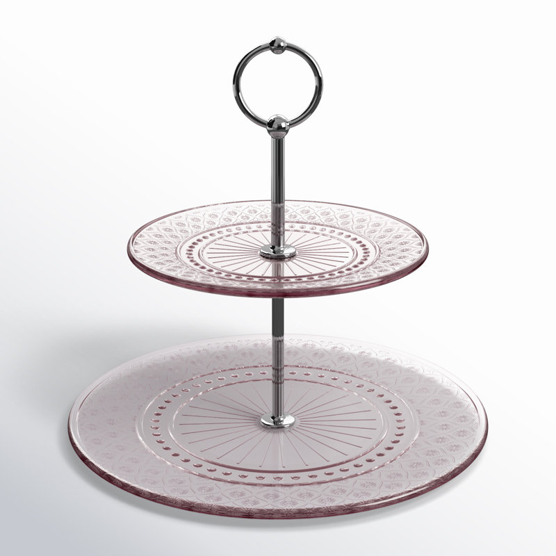 Claro 2 Tiered Server Stand, Pink