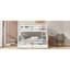 Lit simple superposé simple avec mesures et 2 espaces de rangement durables - blanc et blanc, sommeil stable et durable-1194190876