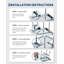 Table de travail en acier inoxydable, table de travail de préparation des aliments 30 po x 36 po x 26 po avec roulettes, dosseret fixe à 3 côtés-125456290