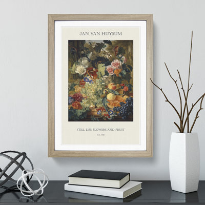 Still Life With Flowers And Fruit Vol.1 by Jan Van Huysum - Single Picture Frame Print