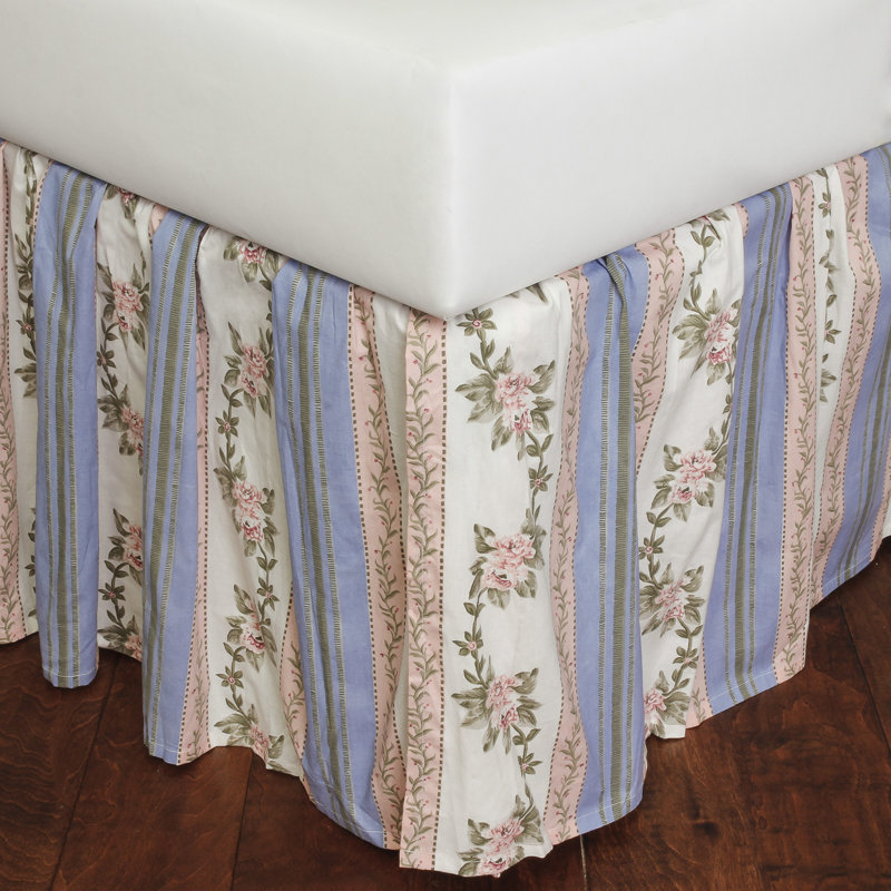 Annexi Ruffled Wrap Around Bed Skirt - King, King, Cornflower Blue