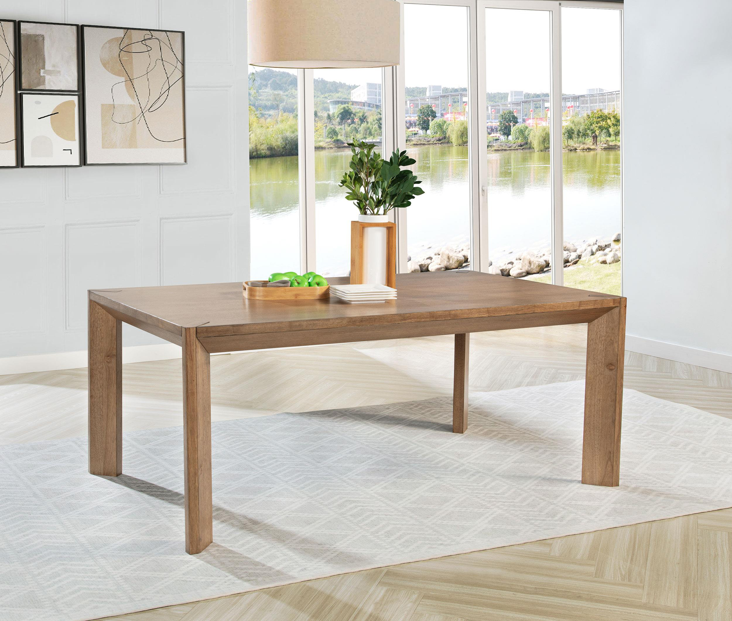 Lark Manor™ Ginelle 72-Inch Rectangular Wood Dining Table Natural Brown ...