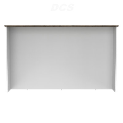 Ginger Kitchen Island, Three Open Shelves, Two Cabinets -White / Dark Brown, Kitchen Island