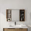 Armoire à pharmacie 41,3 po avec rangement, armoire à pharmacie murale avec porte miroir, contreplaqué