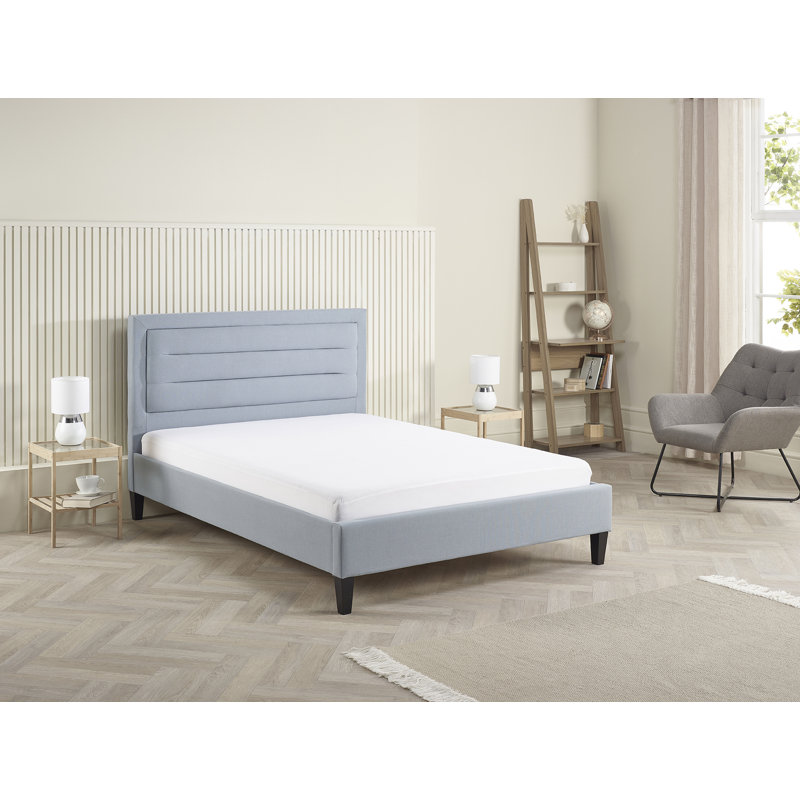 Kovi Upholstered Bed, Single (3') [98 x 207 cm], Blue