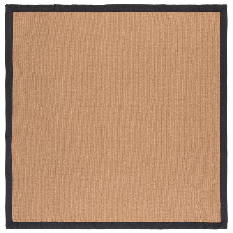 Natural Fiber 194 Flatweave 85% Jute; 10% Latex; 5% Cotton No Pattern Rug, Square 6'