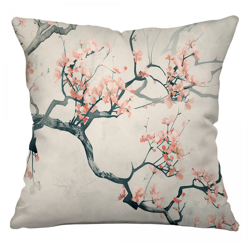 Coussin Cherry Blossoms, Carré 14 po