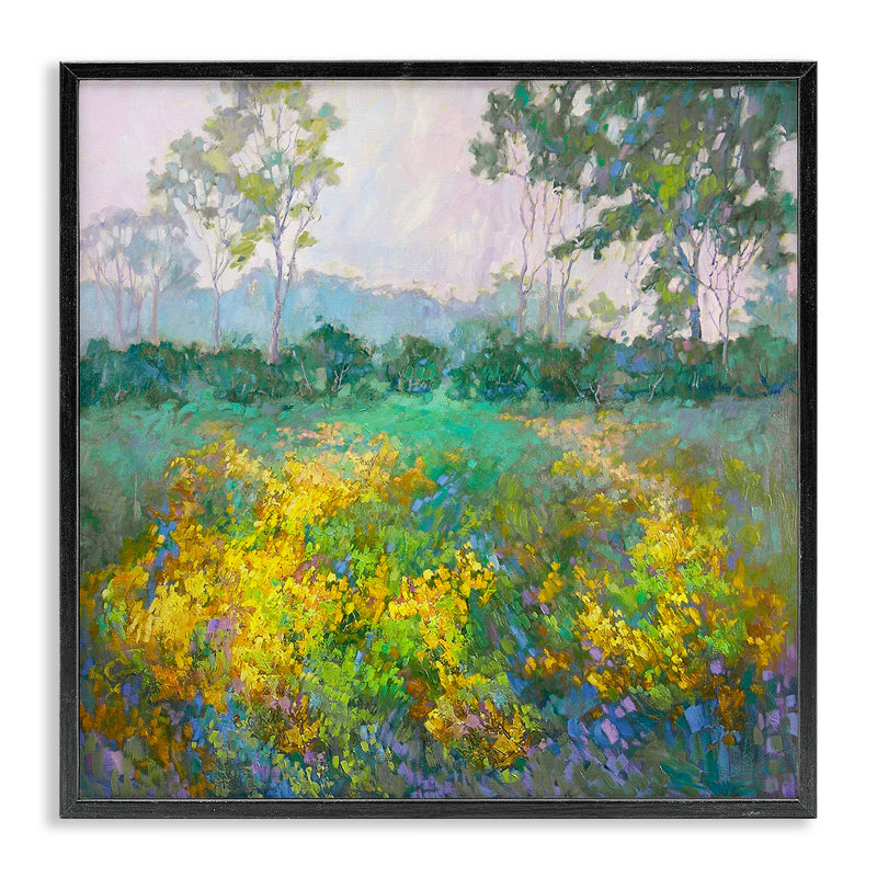Giclée sur un terrain pré complexe par Barbara Schilling, Giclée encadrée noir minuit, H 24 po x l 24 po