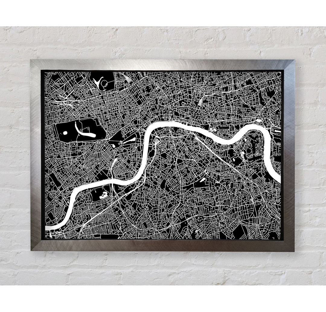 Gerahmtes Leinwandbild The Map Of London Thames 5