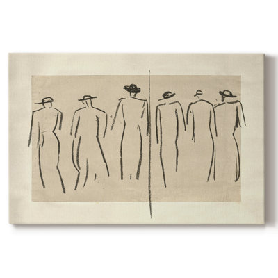 Croquis rétro - LVII, reproduction d'art sur toile