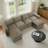 Boneless 6 - Piece Upholstered Chenille Modular Sectional Sofa with Removable Ottoman– Fully Compressed, No Assembly Required-293260422