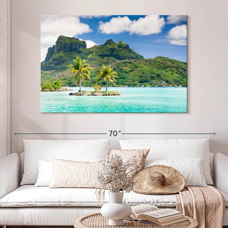 Gillard Bora Bora Tiki Islet, H 34 po x l 51 po