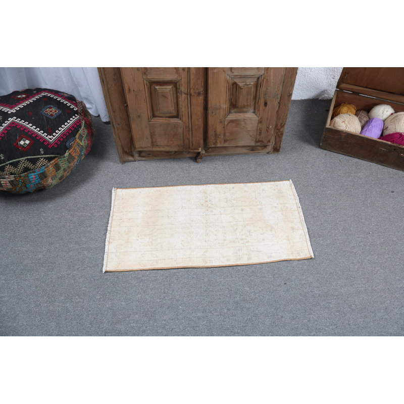 Tapis turc exquis rétro avec motifs à motifs anciens