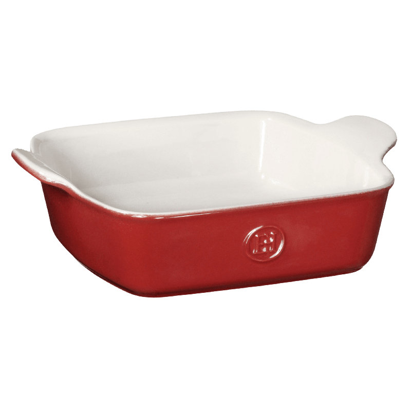 Modern Classics Ovenware Square Ceramic Bakeware Baking Dish, Rouge