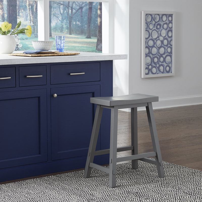 Knaack 24" Barstool w/ Chair Glides, Gray, Counter Stool (24" Seat Height)