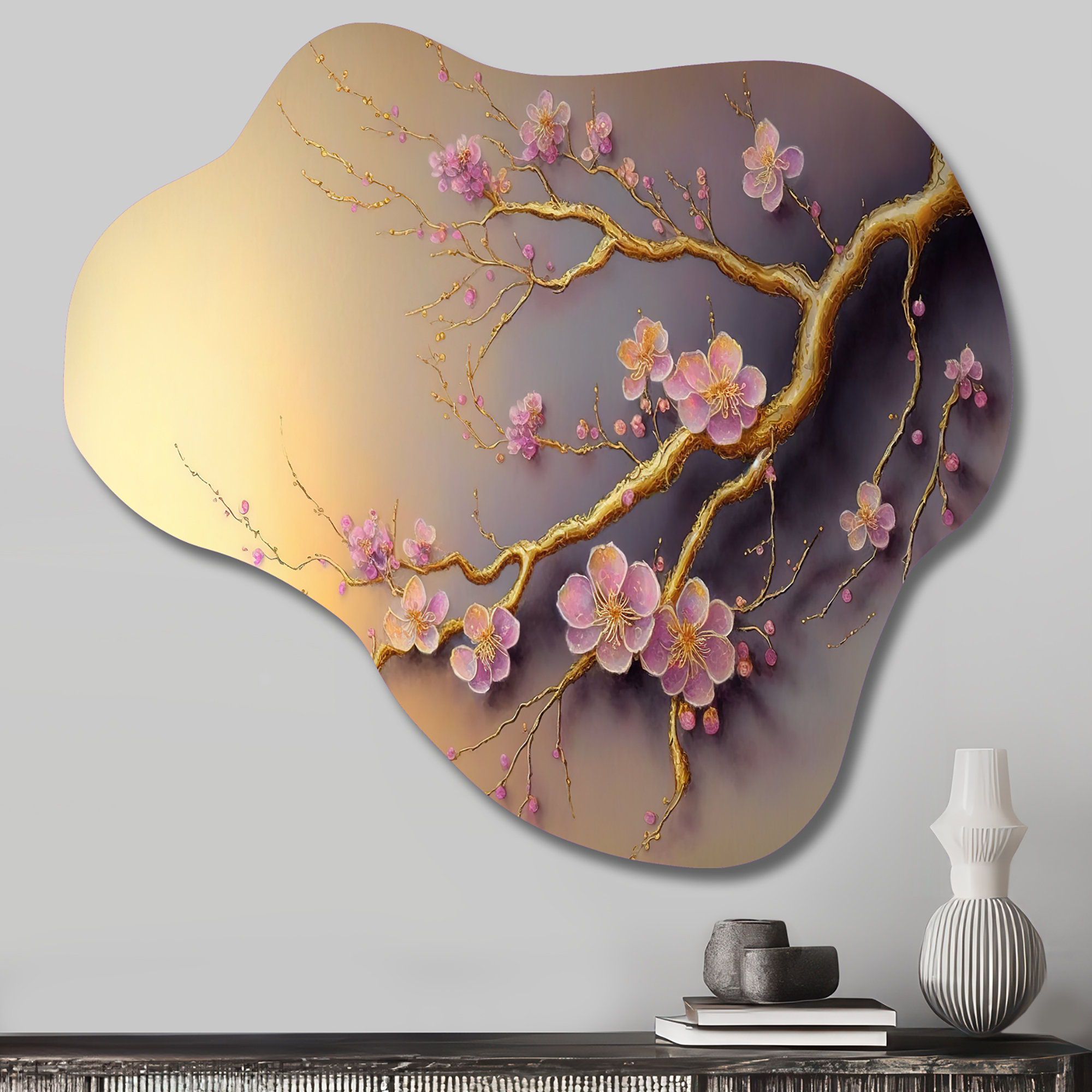 Lark Manor Pink And Plum Cherry Blossom Branch VII - Cherry Blossom ...