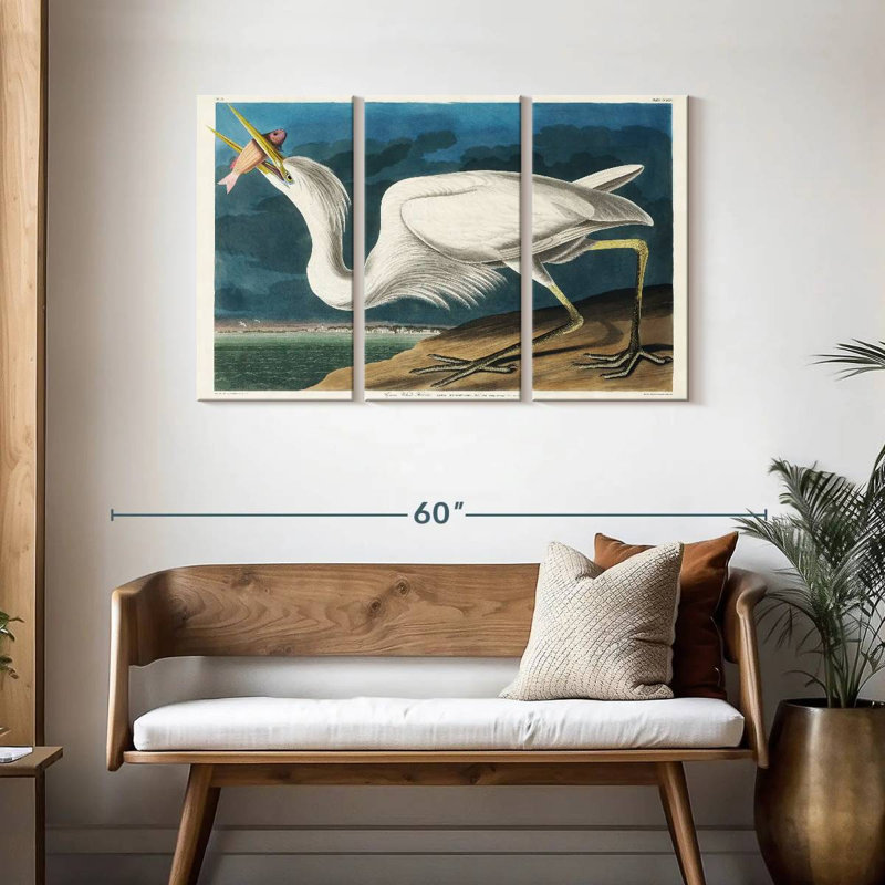 Great White Heron, 28" H x 45" W