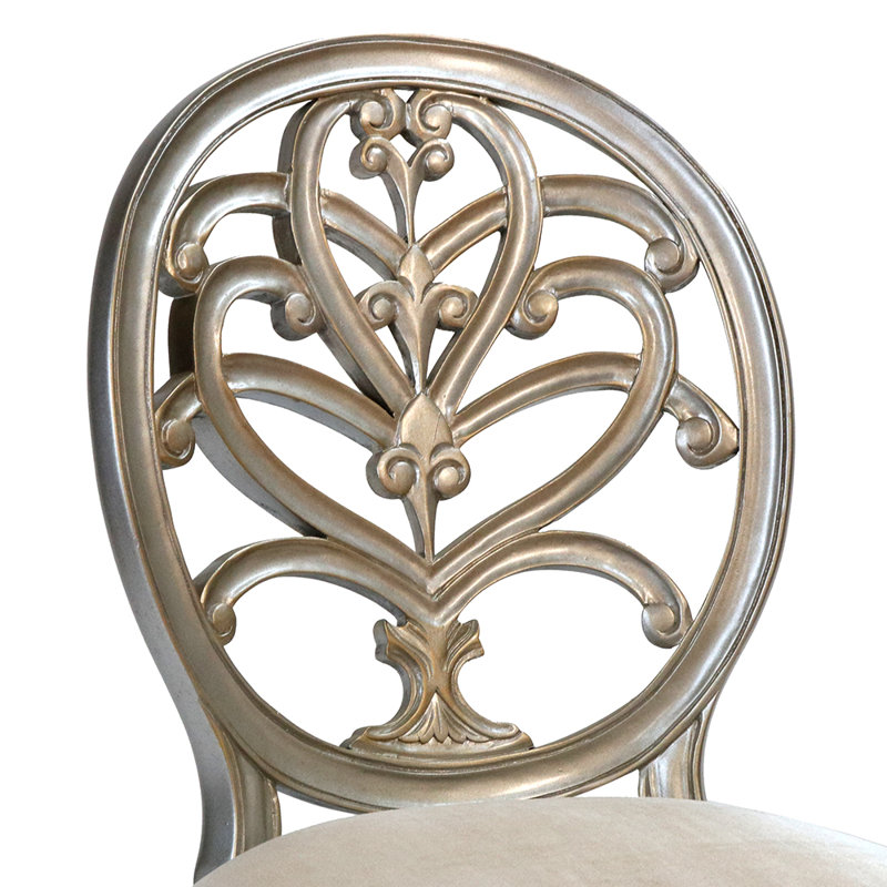 Chaise d'appoint 22,5 po Burslem, Argent / polyester blanc