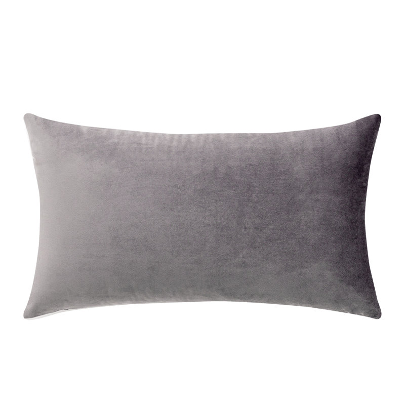 Payson lumbar pillow cover, Light Gray, 14" H x 20" W