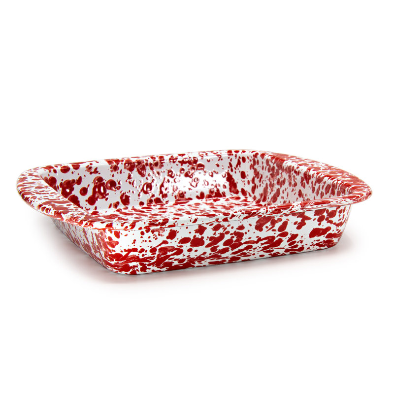 Black Swirl Brownie Pan, Red Swirl