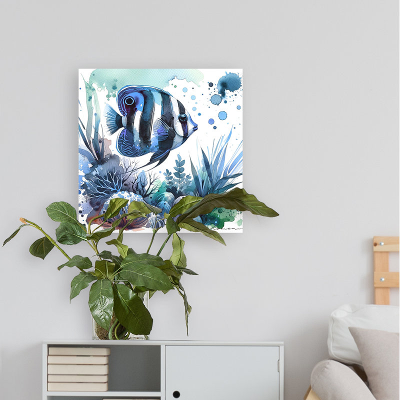 " Oceanic Serenade - Tropical Fish ", 20" H x 20" W x 1.5" D