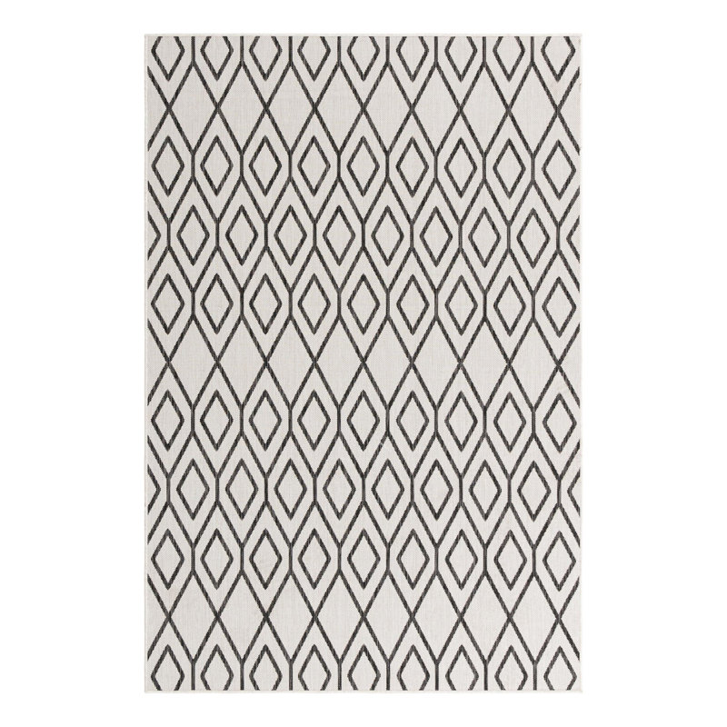 Tapis intérieur / extérieur Turks and Caicos, Ivoire ivoire, Rectangle 6 pi 1 po x 9 pi