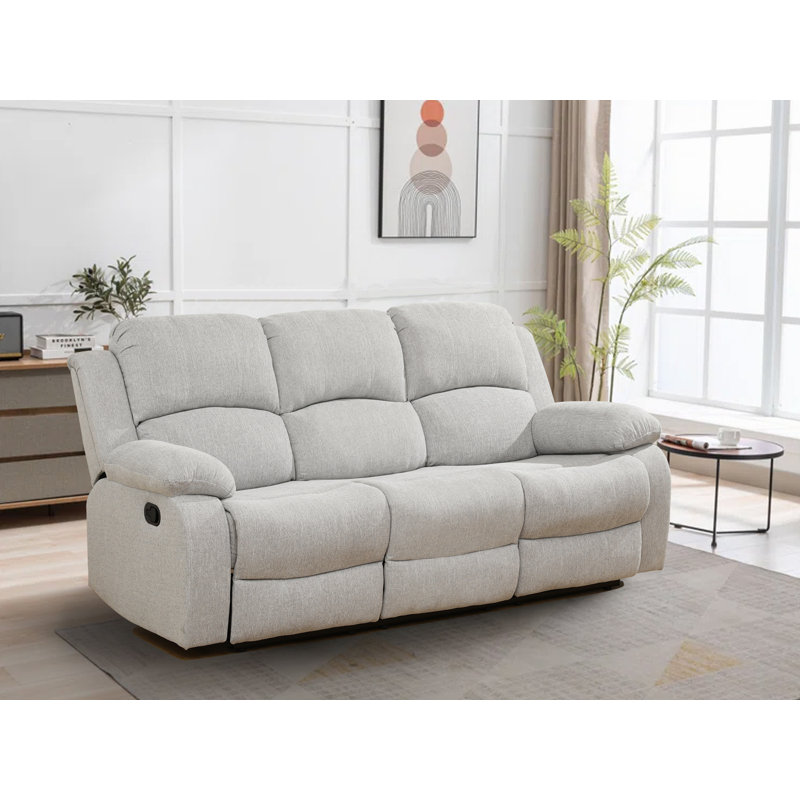 Maeline Recliner, Gray Microfiber