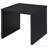 Black  Square Side End Table