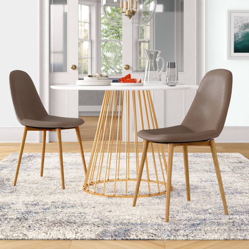 Fernbush 49cm H Upholstered Side Chair, Chocolate