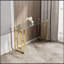 Console en verre d'acier inoxydable, table d'appoint repas doré transparent BS-02-1962152915
