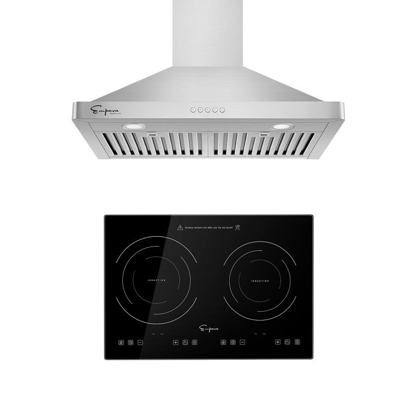 2 Piece Kitchen Package , 20.5" Induction Cooktop , 30" Ducted Wall Mount Range Hood