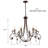 6-Light Dimmable Steel Candle Style Chandelier