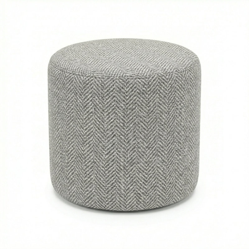 Pouf rond 18 "Lily Gardens, Gris