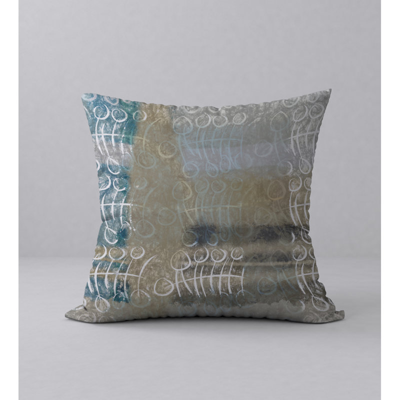 Abstract Reversible Throw Pillow, 20" x 20"