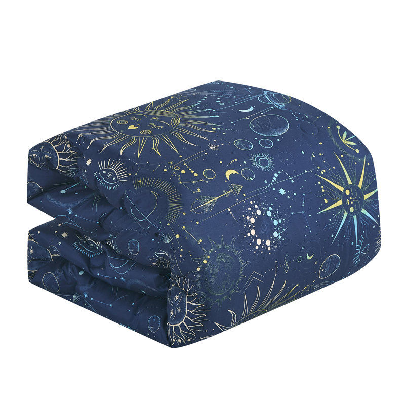 Astro Twin Size Blue Polyester Comforter Set