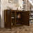 Mid Century Modern V Shape Fluted Design Buffet Cabinet With Storage-1815219088