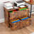 Barn Door Wooden 2 Drawers Flynt With Lock 25.79"H-1801044199