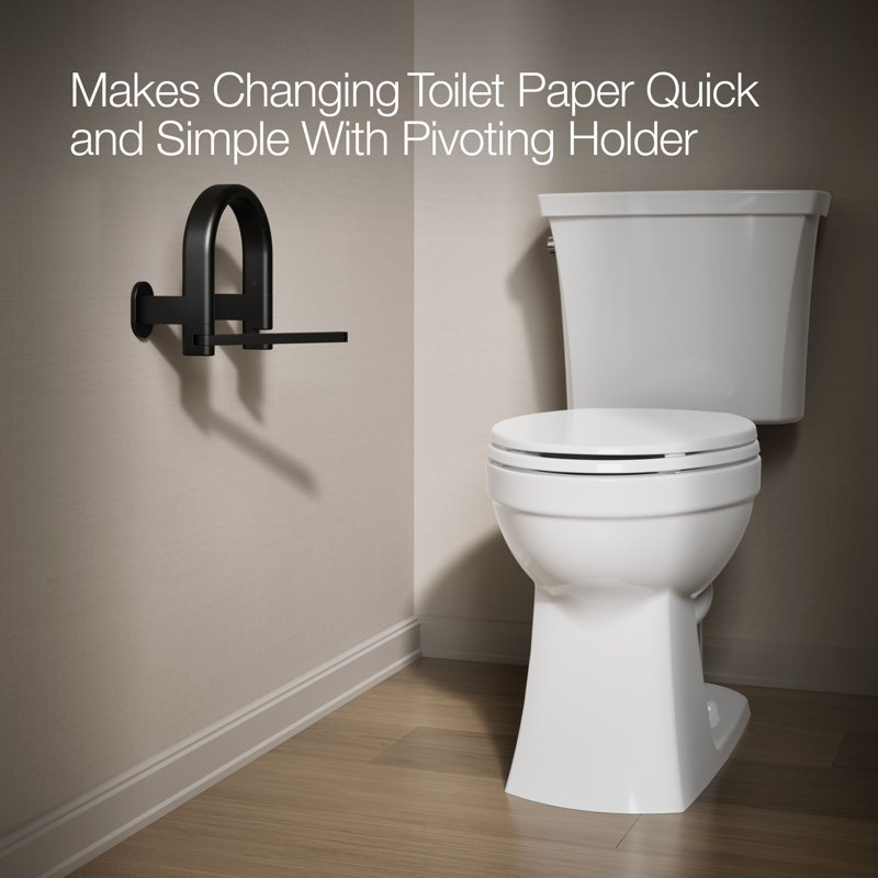 Belay Toilet Paper Holder, Matte Black