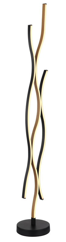 Chenaya 135cm LED Novelty Floor Lamp, Gold/Black