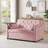 Latitude Run 3 in 1 Convertible Sofa Bed, Vincy Sleeper Loveseat with Side Table, Pull Out Couch with 2 Pockets and 2 Pillows for Living Room Apartment Office-2132205977