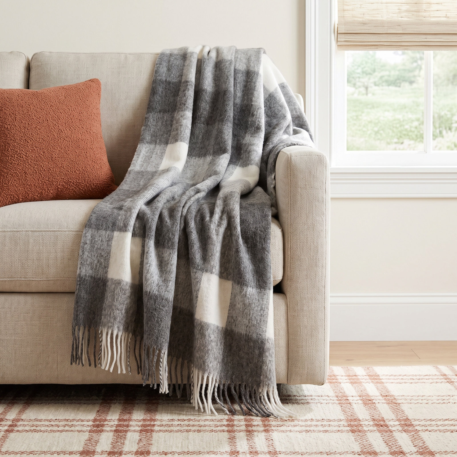 Santorini Knit Wool Throw Blanket