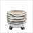 S/2 CERAMIC 6/8" FOOTED PLANTER, WHITE