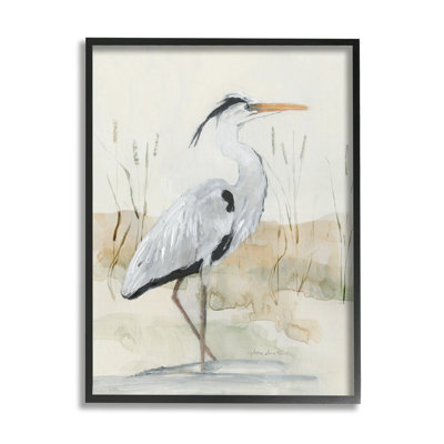 Au-392-Giclée élégante héron, ruisseau Nature