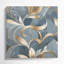 «Abstract Florals 39», art mural sur toile bleue-1933350449